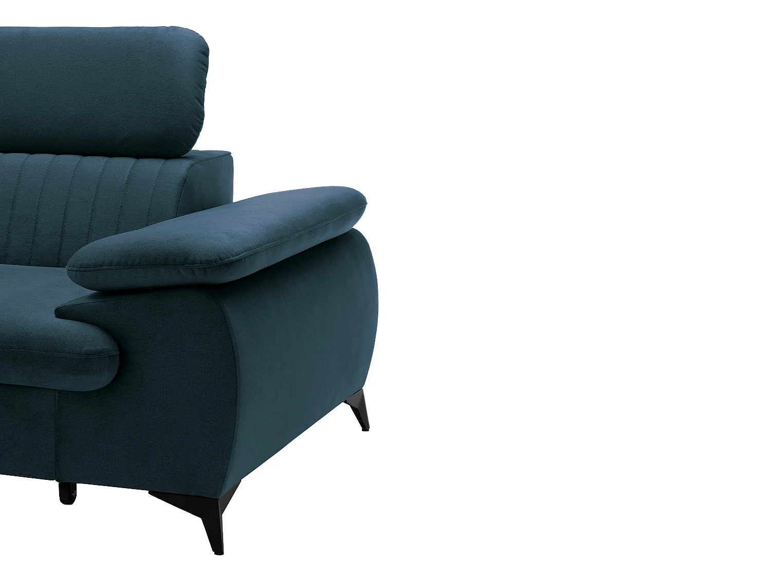 Divano letto in Velluto Azzurro - Angolo a destra - SAMARA di Pascal Morabito