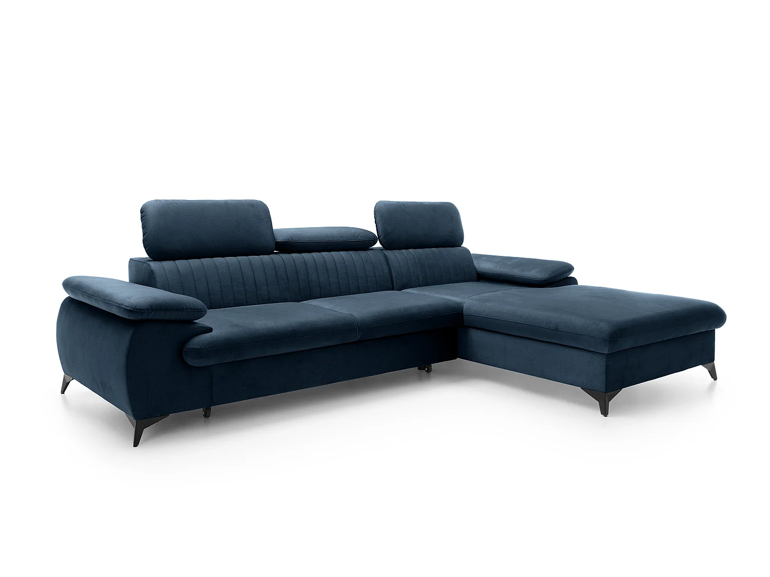 Ecksofa mit Schlaffunktion - Ecke rechts - Samt - Grün - SAMARA von PASCAL MORABITO