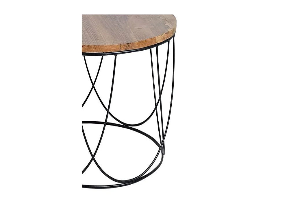 Couchtisch aus Metall und Holz