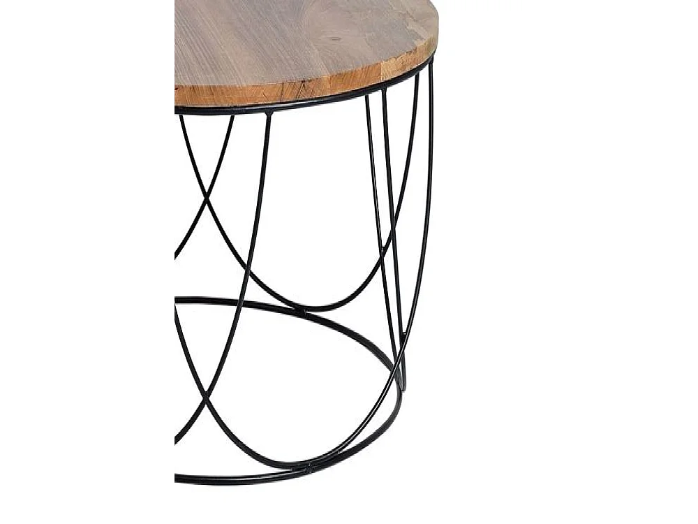 Podstawa stołu z manguieru i detale z metalu