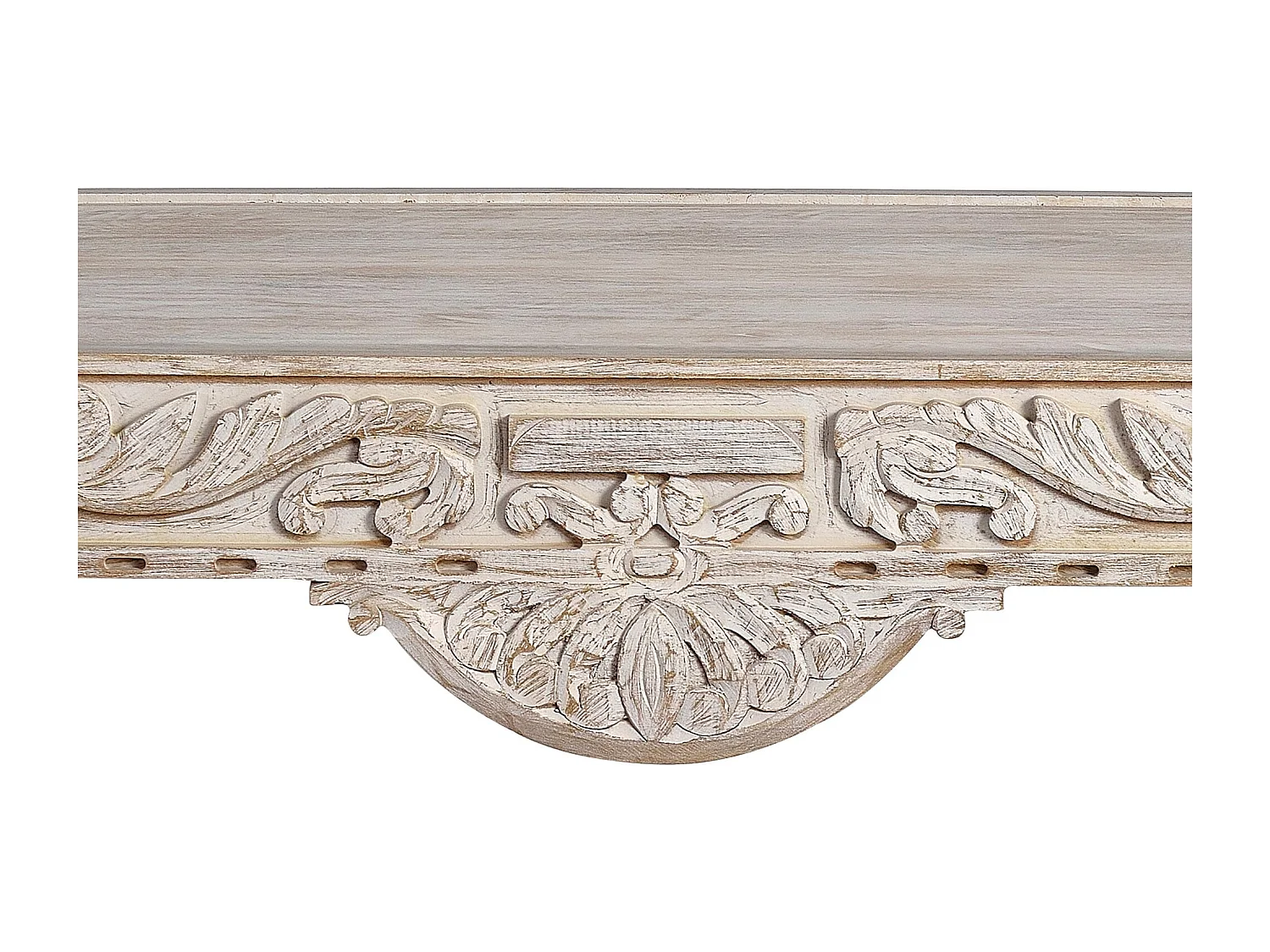 Table basse en bois de manguier sculptée