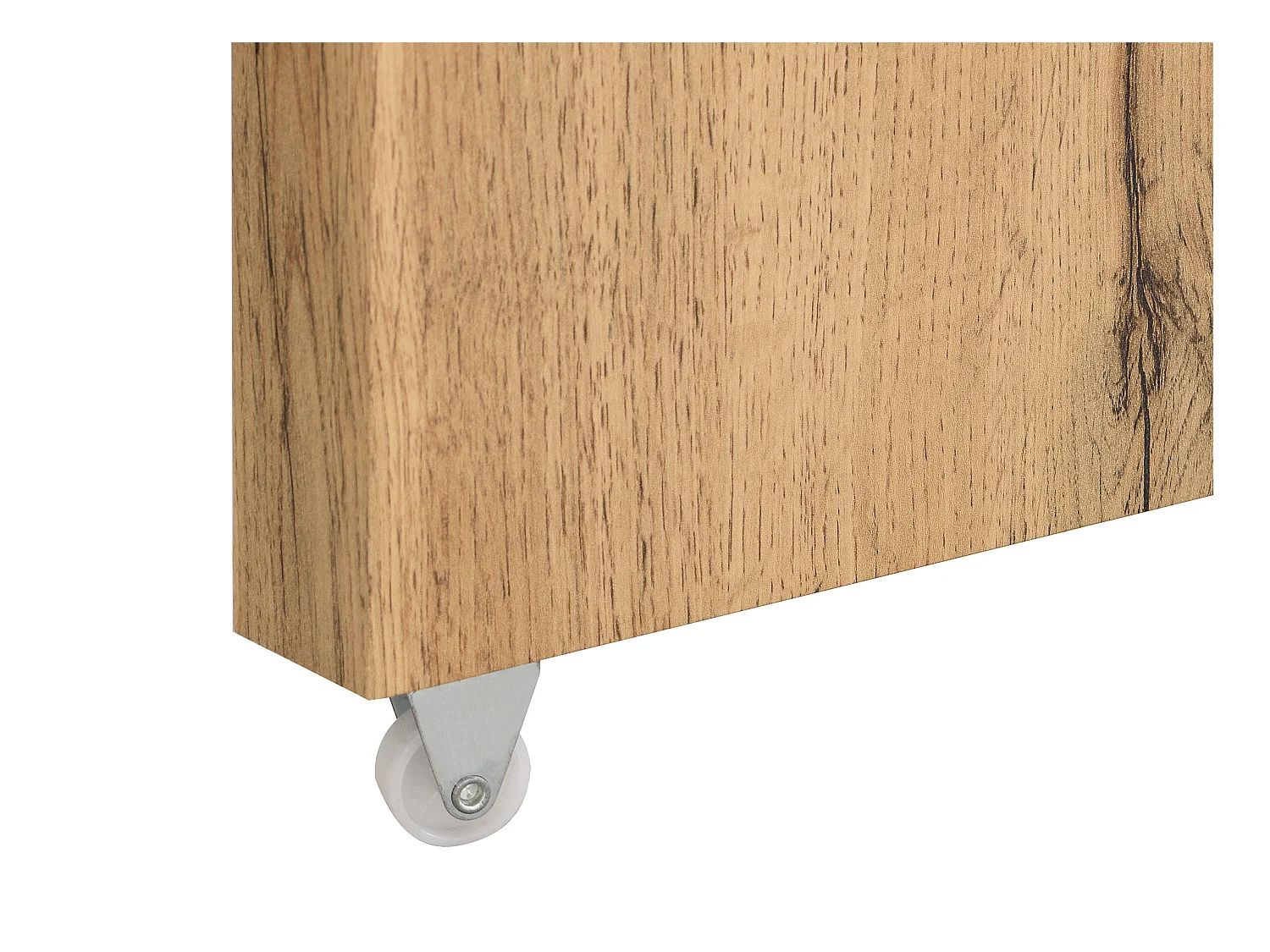 Escritorio extensible con tablero giratorio 360° - MDF - Natural y negro - PAVELO