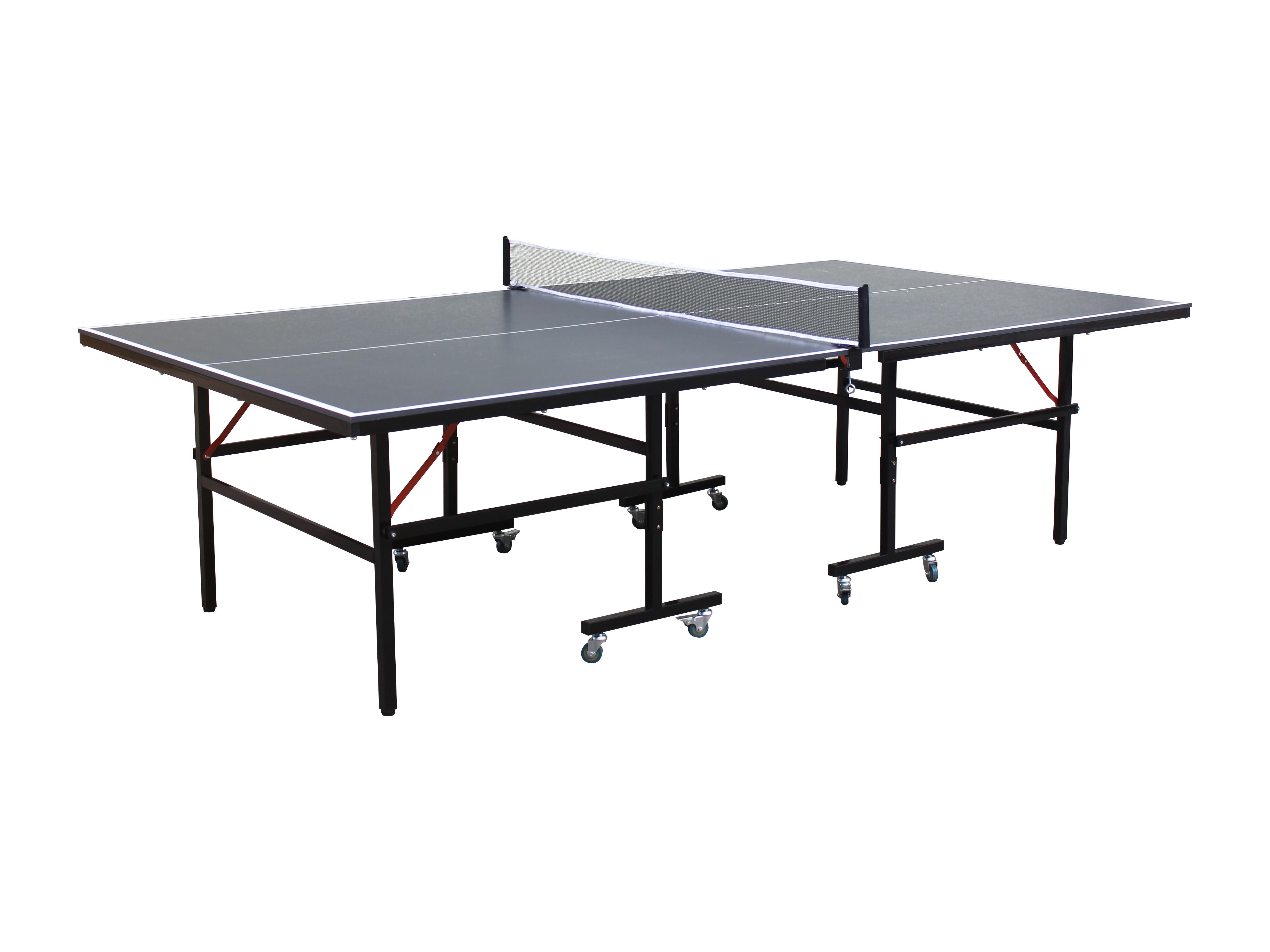 Mesa de Ping Pong Dobrável com Rodas com Patas Ajustáveis para Interior  Exterior 274x152.5x76cm de Aço MDF Cor Azul