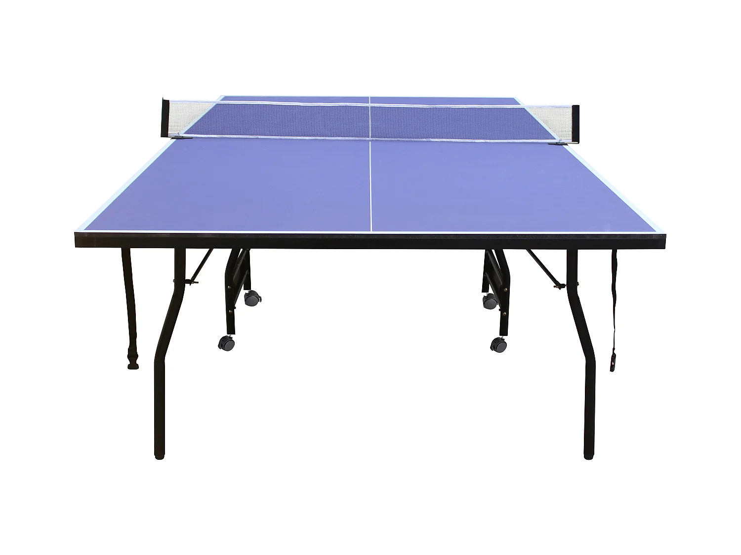 Table de ping-pong pliable à roulettes  avec accessoires - Bleu - L274 x P152.5 x H76 cm - GARRY