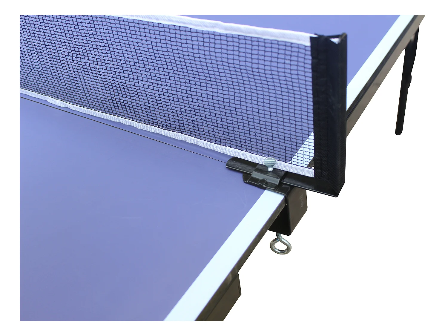 Table de ping-pong pliable à roulettes  avec accessoires - Bleu - L274 x P152.5 x H76 cm - GARRY