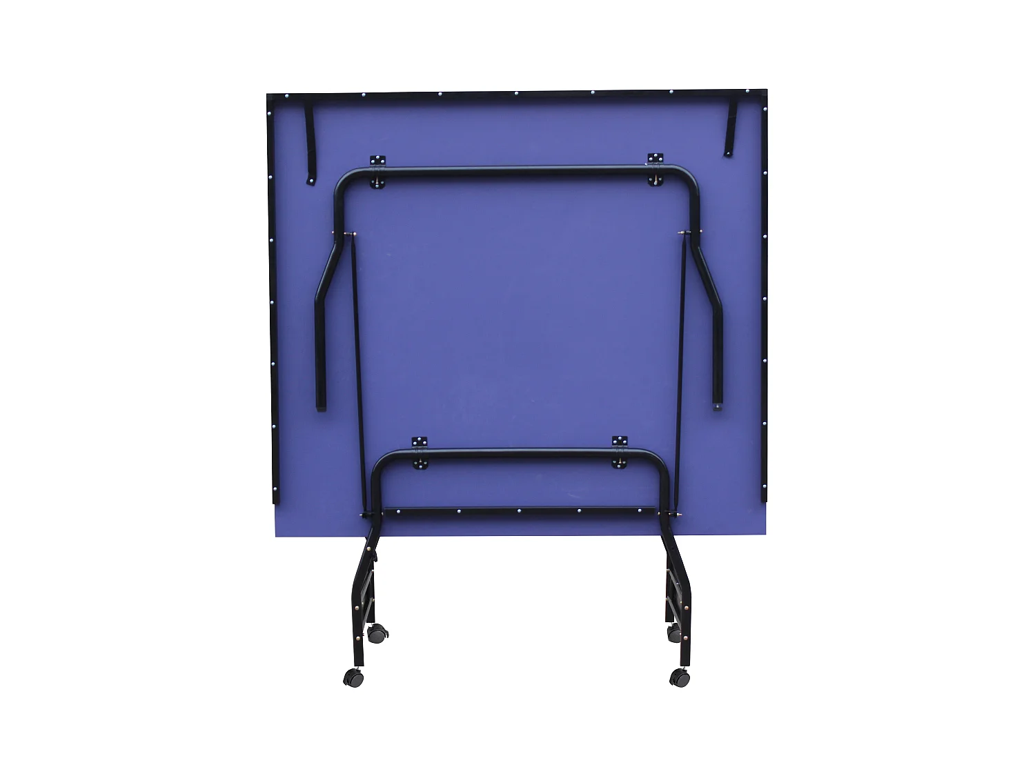 Table de ping-pong pliable à roulettes  avec accessoires - Bleu - L274 x P152.5 x H76 cm - GARRY