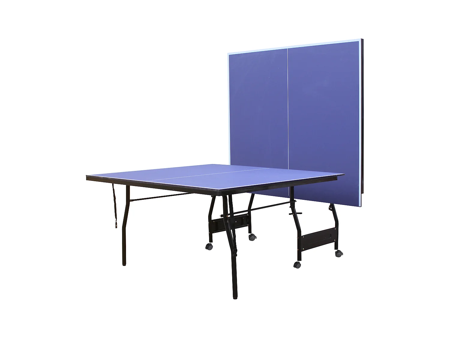 Tavolo da ping pong pieghevole a rotelle, per interno con accessori L274 x P152,5 x H76 cm - GARRY