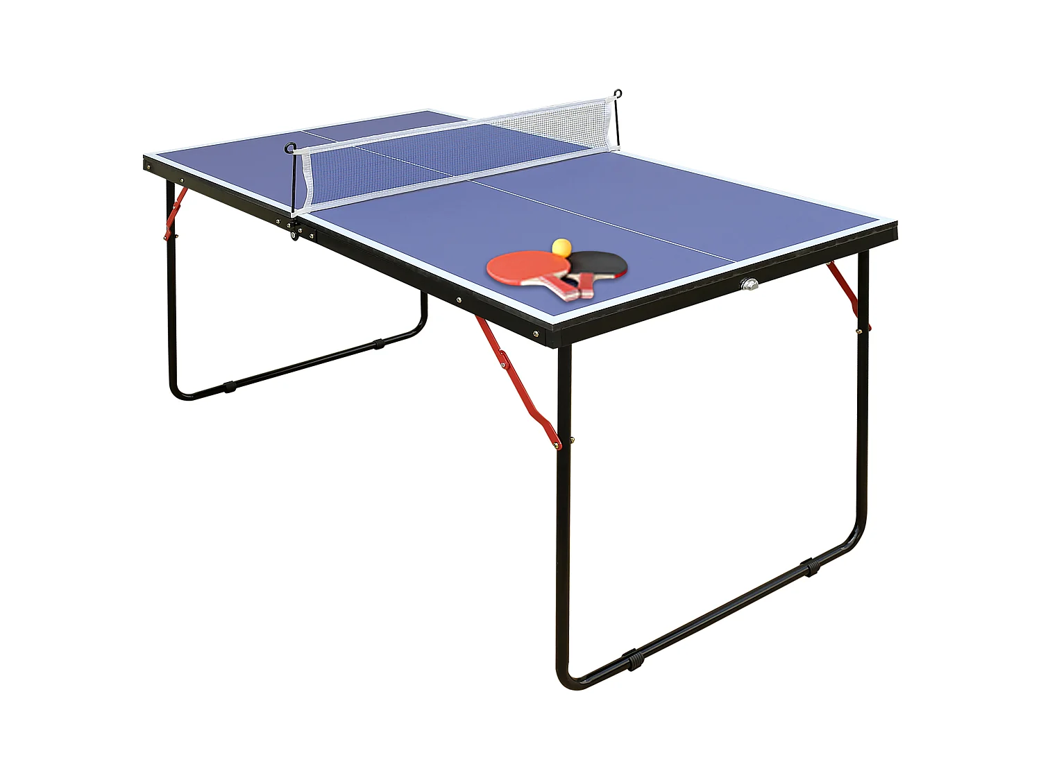 Mini table de ping-pong avec raquettes, balles et filet - L137 x P76 x H67 cm - DENIS