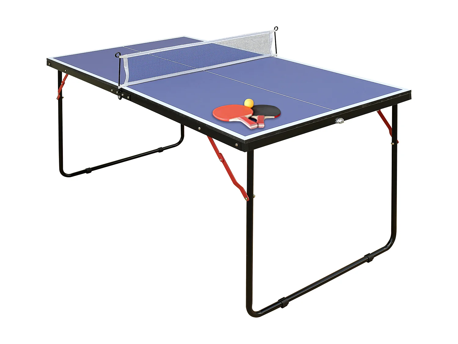 Mini table de ping-pong avec raquettes, balles et filet - L137 x P76 x H67 cm - DENIS