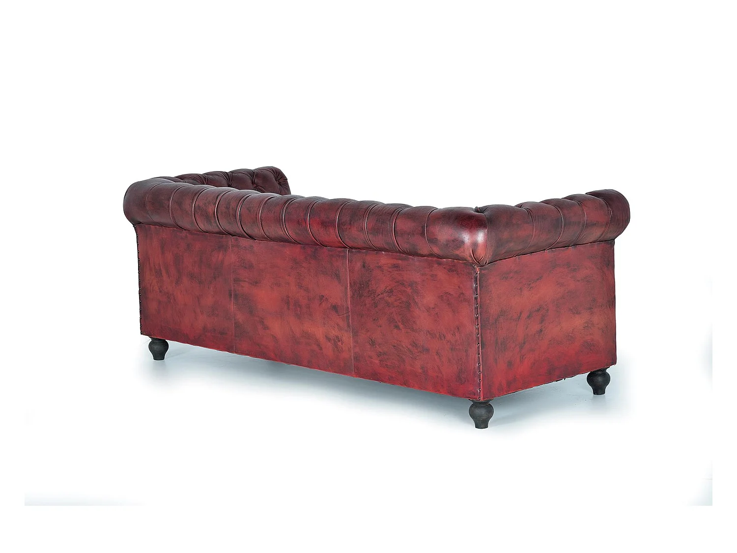 Braunes Chester-Ledersofa 3 sitze