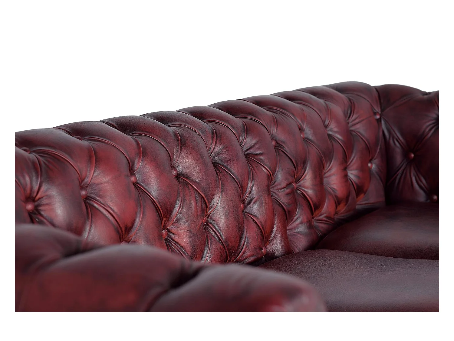 Braunes Chester-Ledersofa 3 sitze