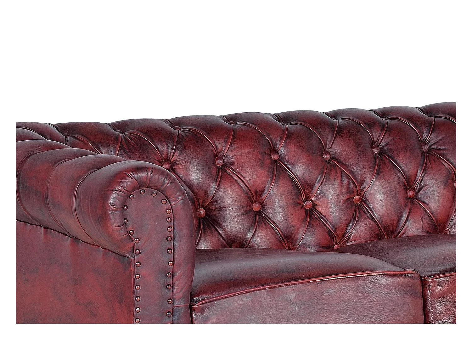 Braunes Chester-Ledersofa 3 sitze
