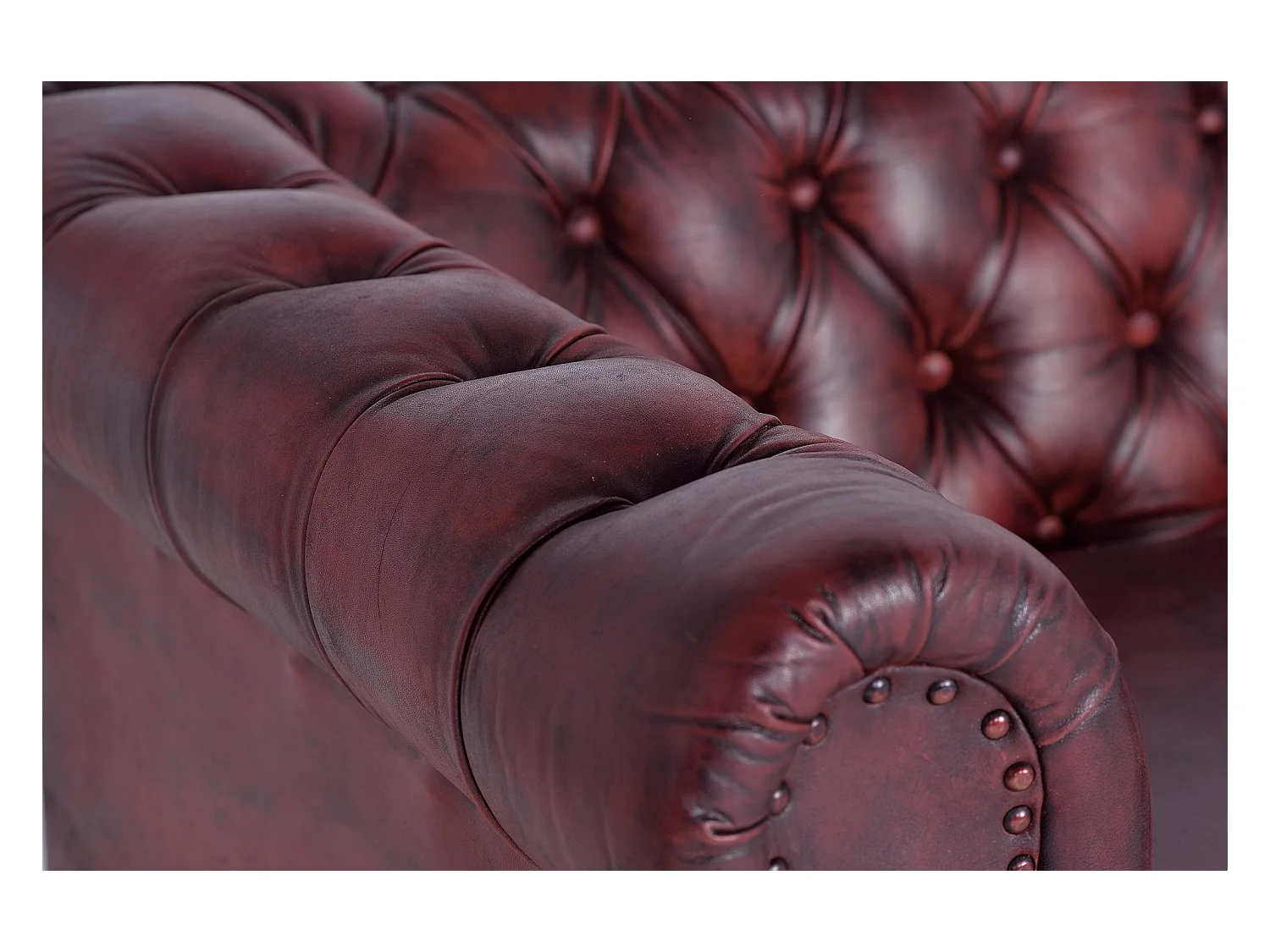 Braunes Chester-Ledersofa 3 sitze