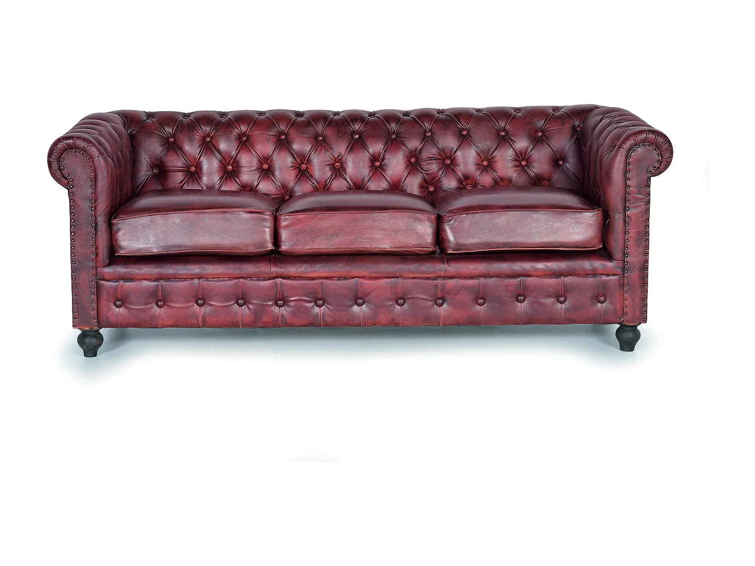 SILLON CHESTER 3 PLAZAS Marrón.Giner y Colomer 72x86x200