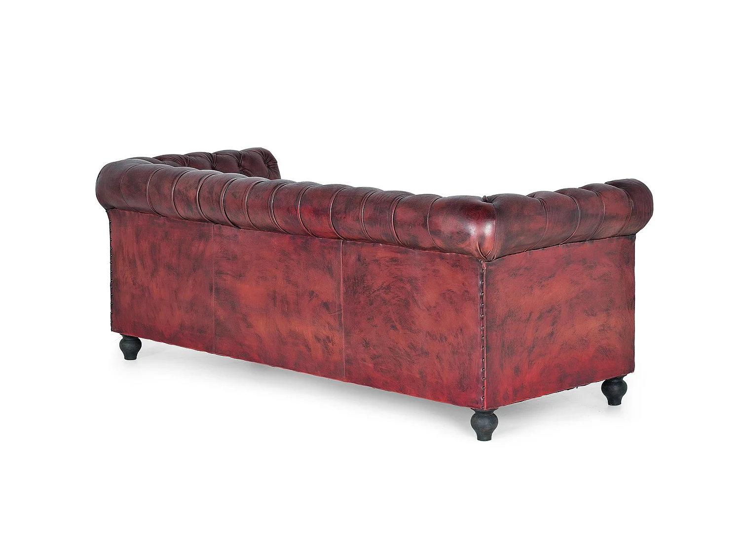Braunes Chester-Ledersofa 3 Sitzer