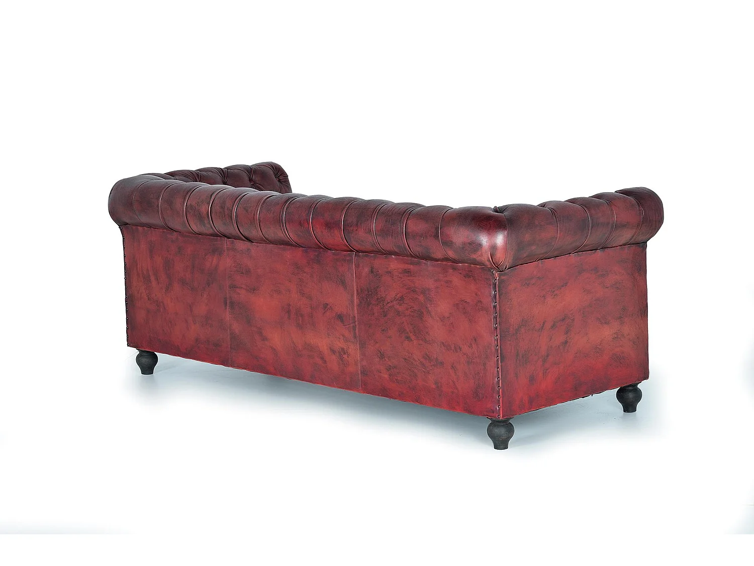 Braunes Chester-Ledersofa 3 Sitzer