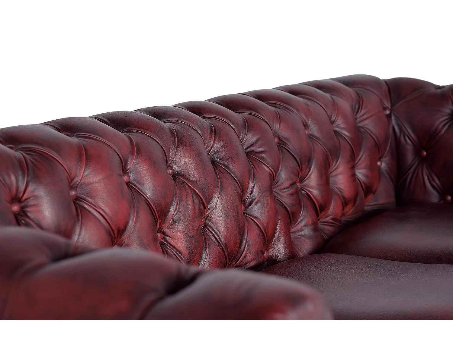 Braunes Chester-Ledersofa 3 Sitzer