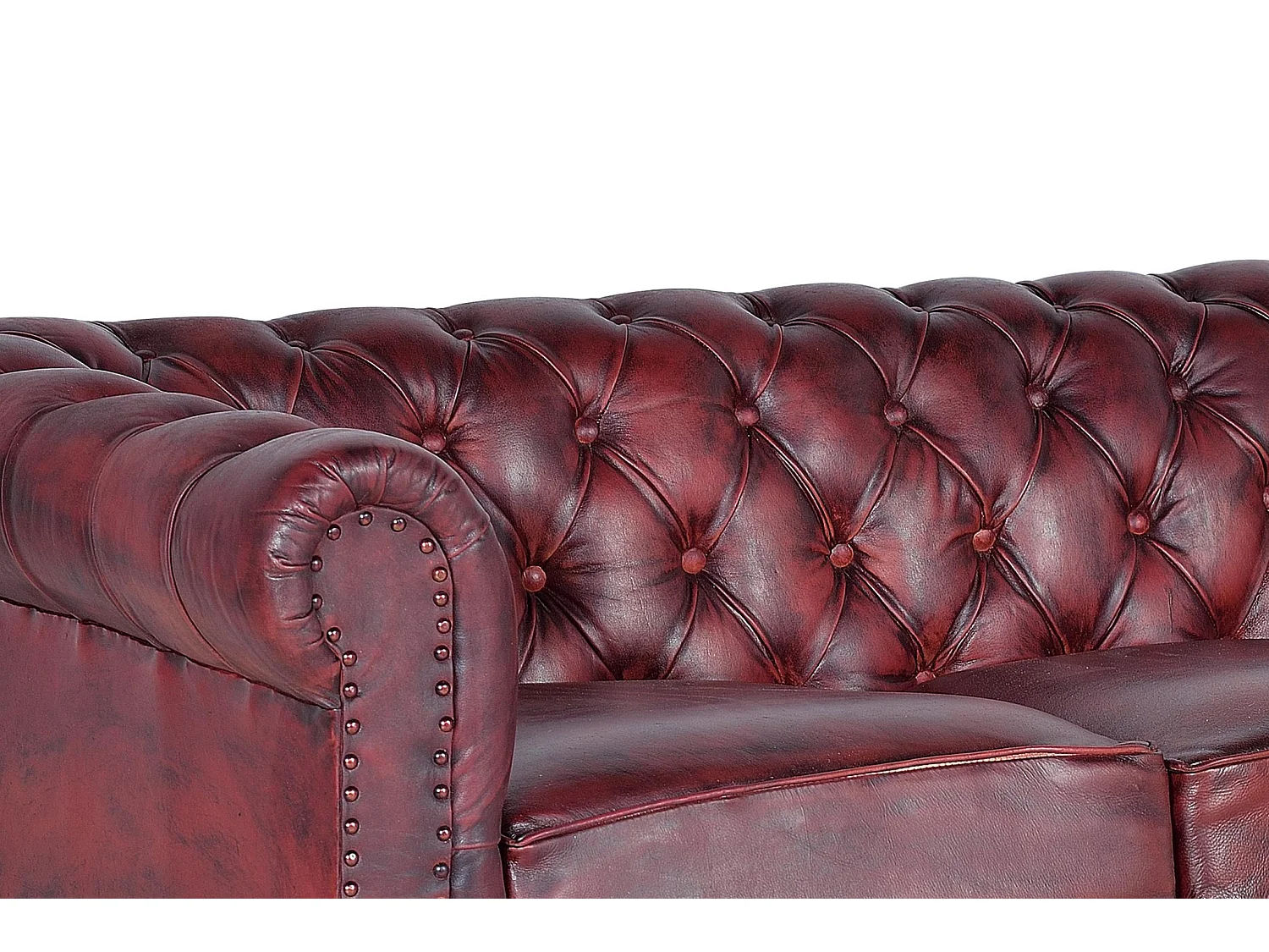 Braunes Chester-Ledersofa 3 Sitzer