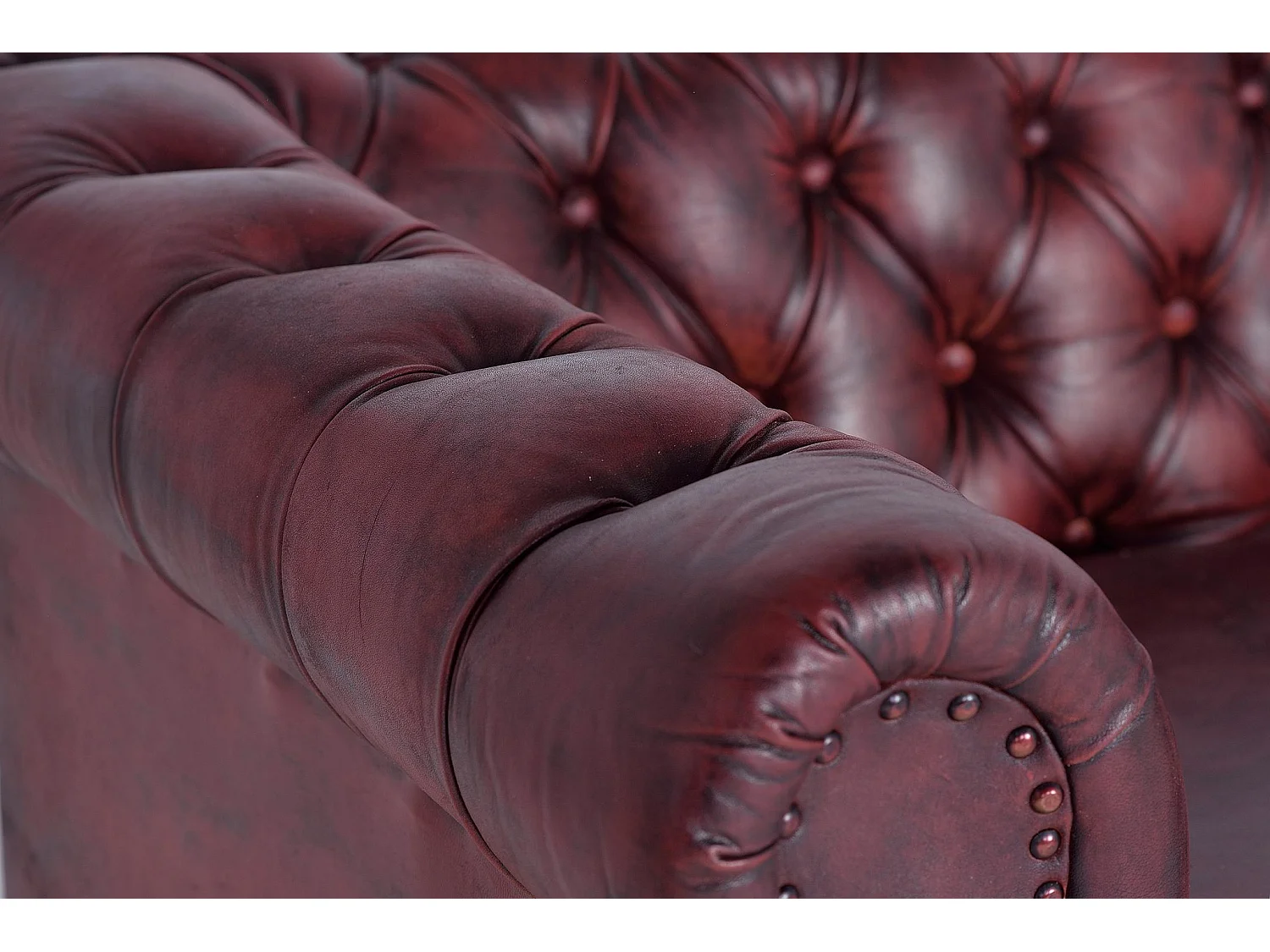 Braunes Chester-Ledersofa 3 Sitzer