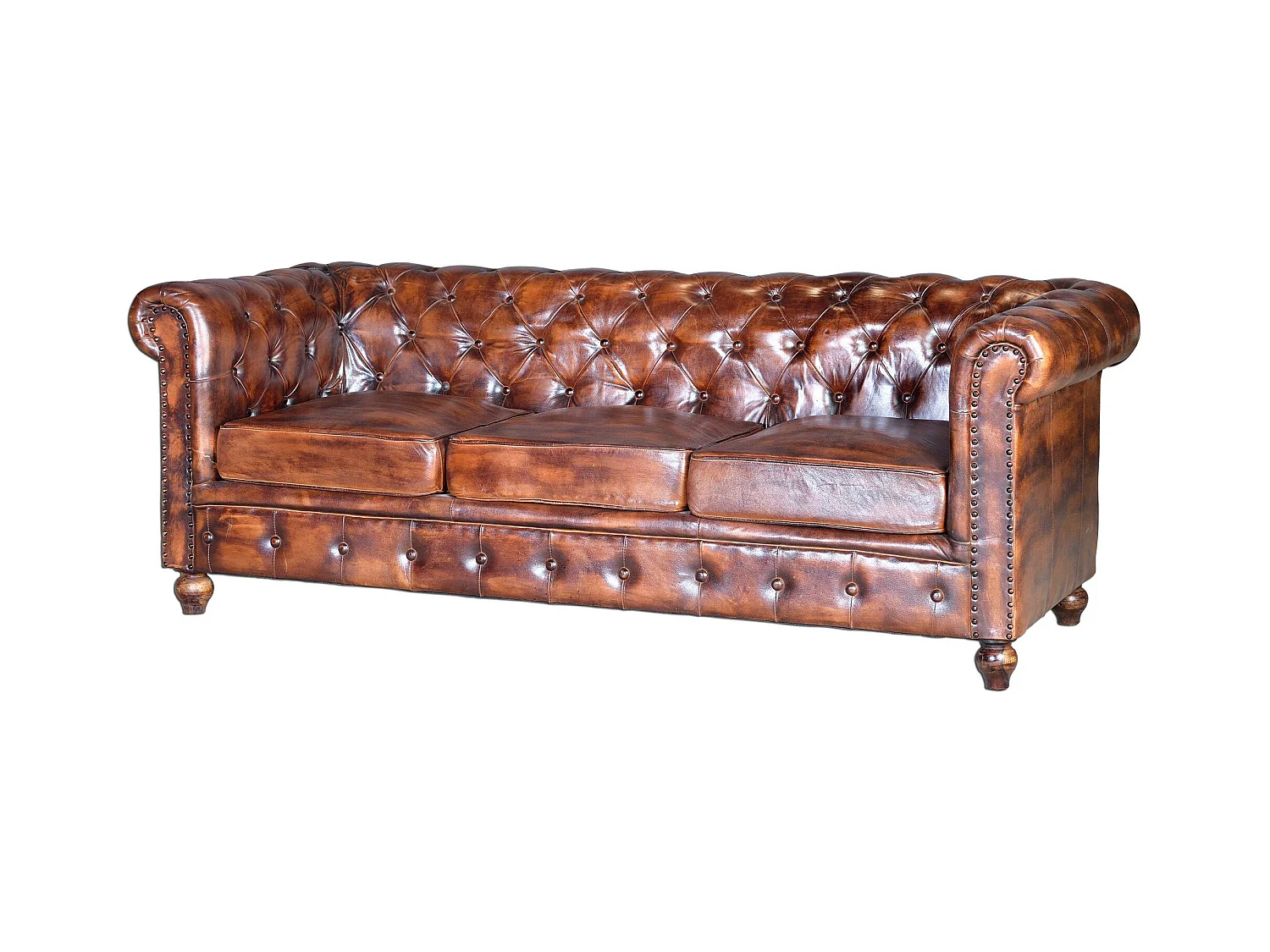 CHESTER SESSEL 3 SITZE Braun Giner und Colomer 76x85x200