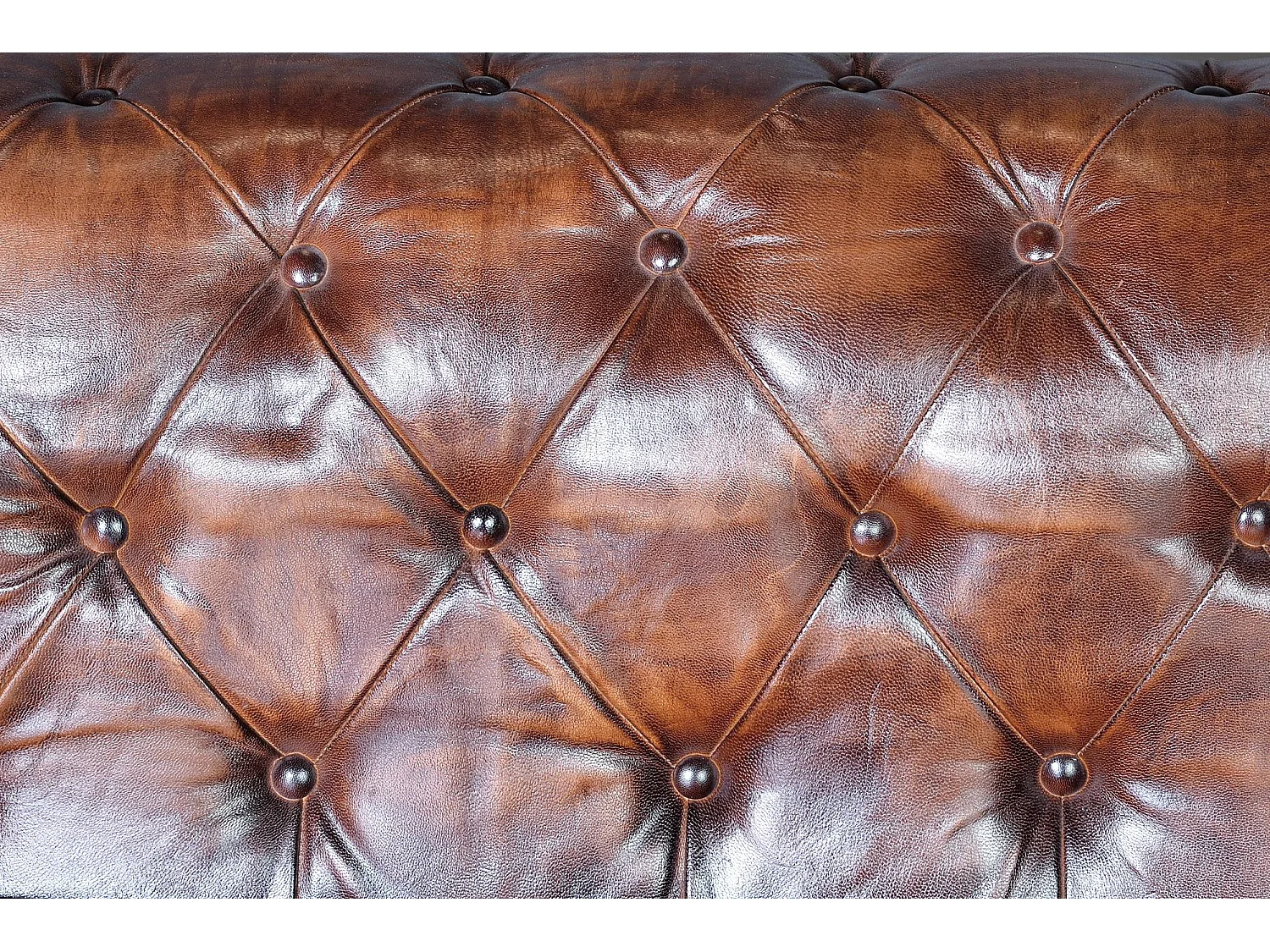 Sofa chester en piel natural