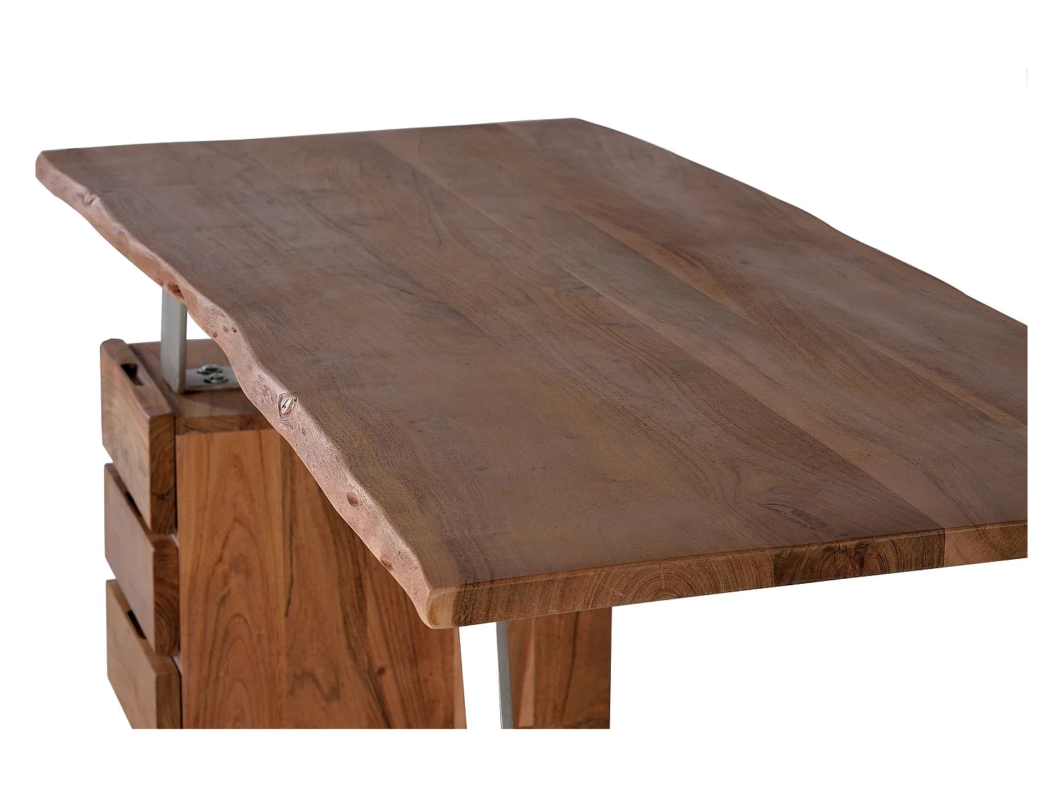 Bureau en bois de manguier et métal