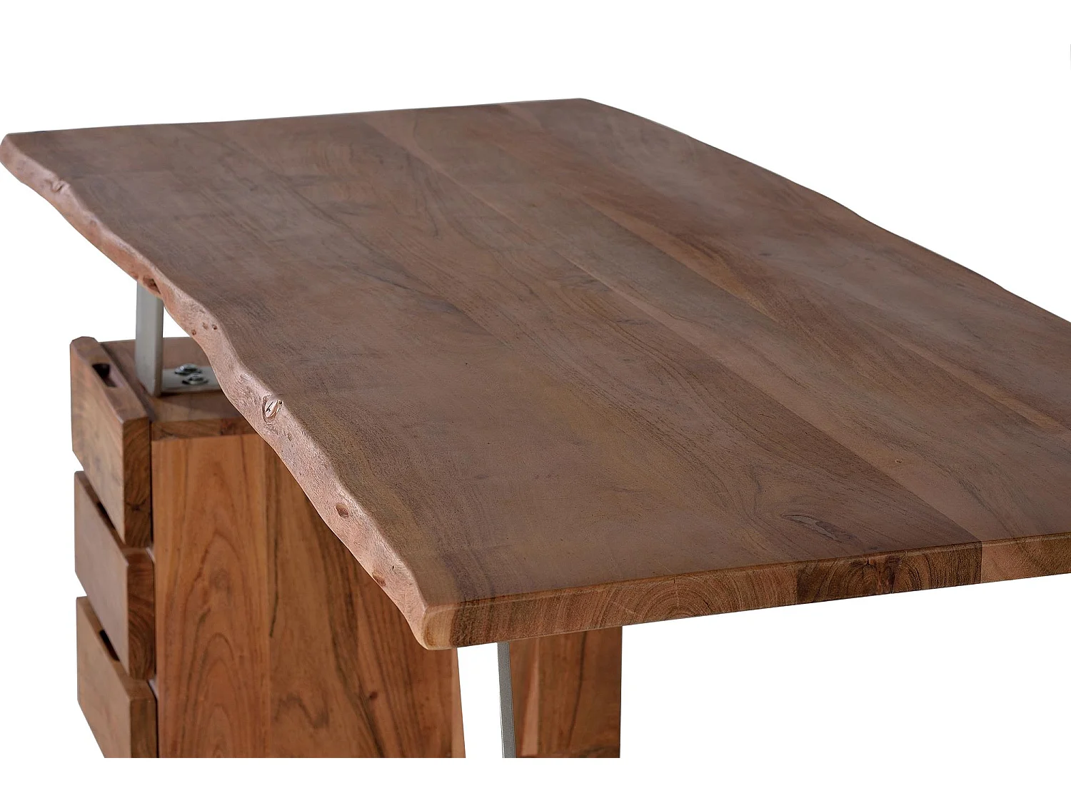 Bureau en manguier en metaal