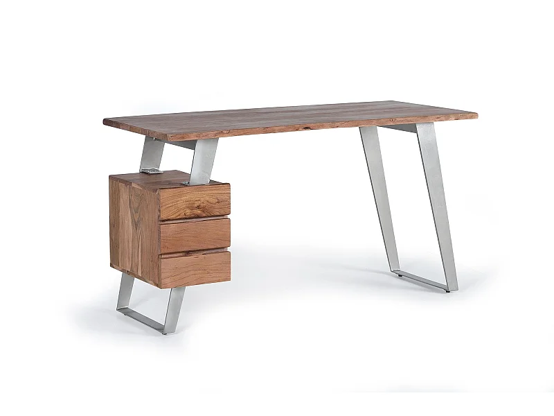 Bureau en bois de manguier et metal