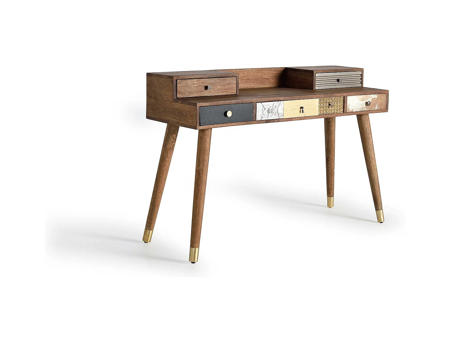 Bureau avec tiroirs de différentes finitions