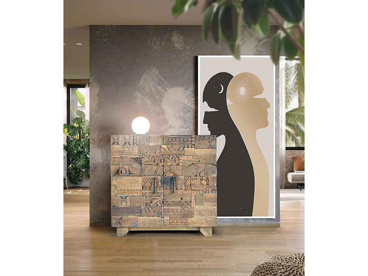 Sideboard aus recyceltem Mangoholz