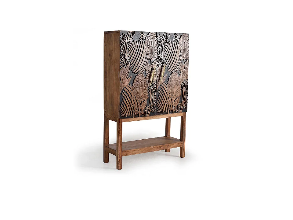 Acaciahouten barmeubel 100 cm, moderne etnische stijl - 160x100x40