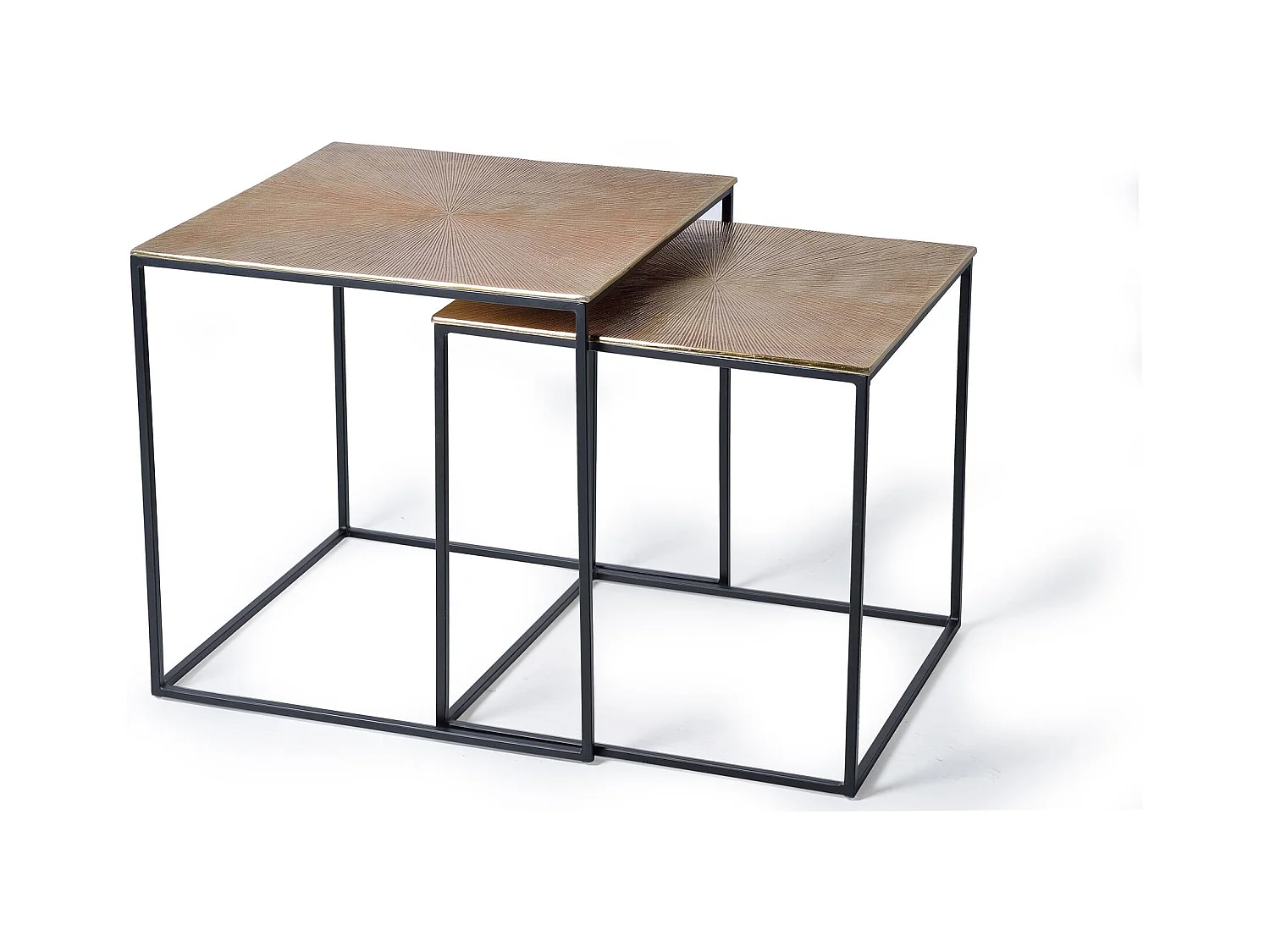 Set de 2 tables basses en métal