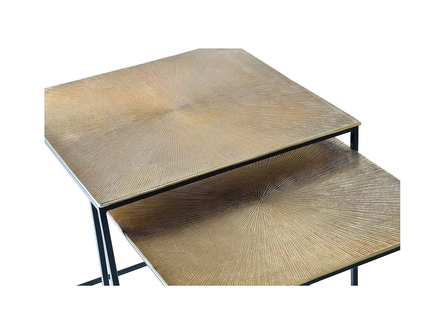 Set de 2 tables basses en métal