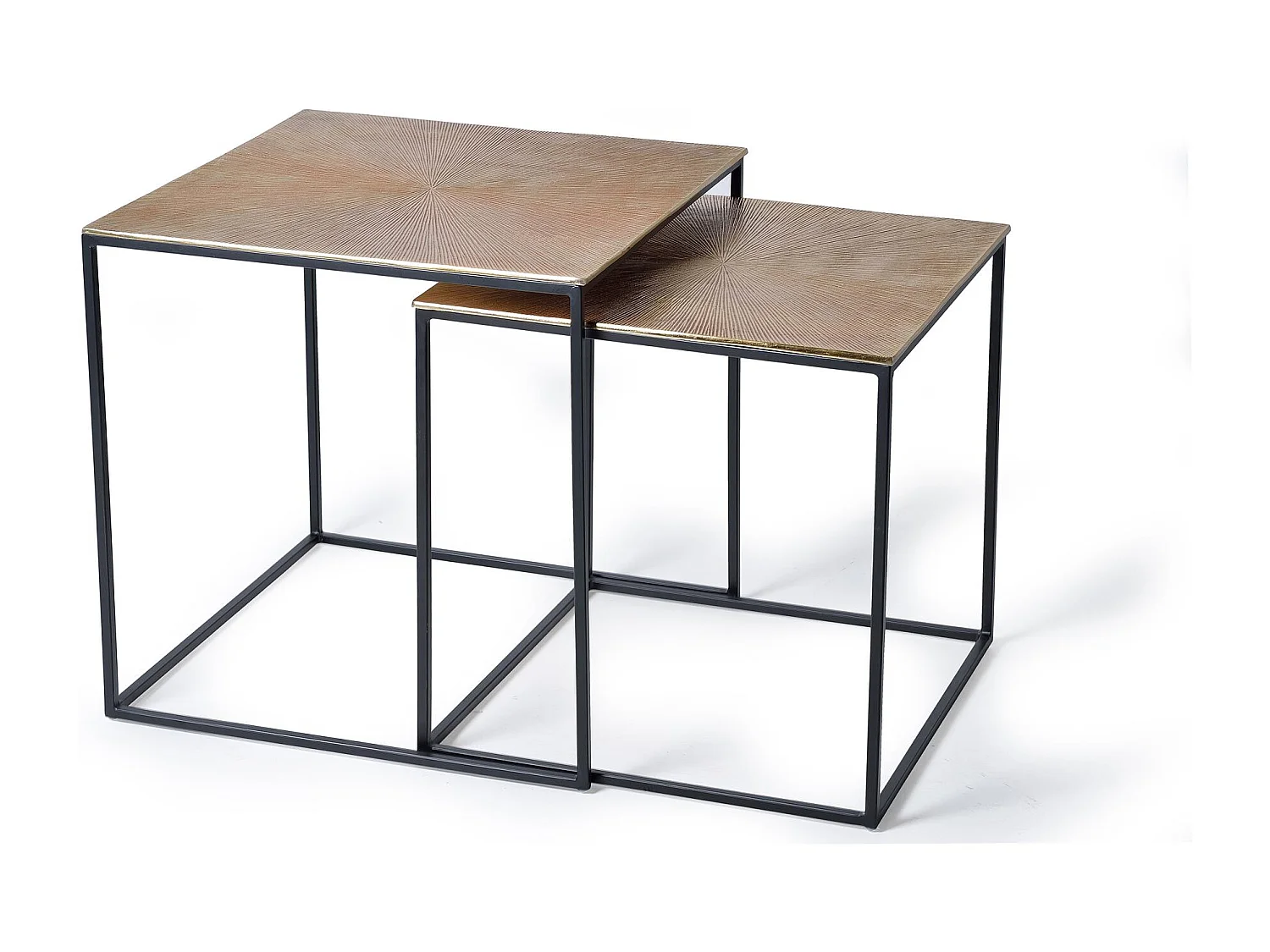 Set de 2 tables basses en métal