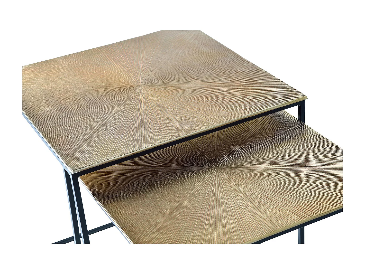 Set de 2 tables basses en métal