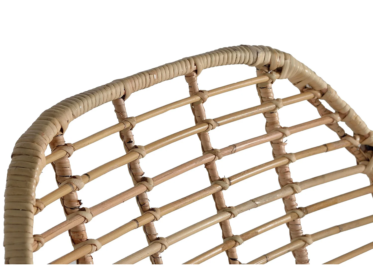 Lot de 2 chaises en rotin et métal