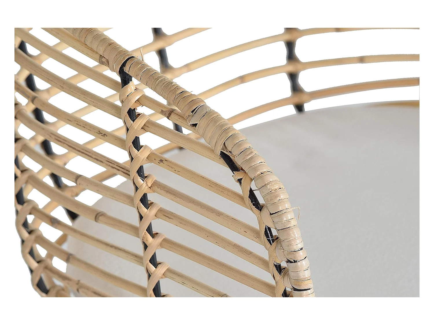 Set di 2 sedie in rattan e metallo 80x52x56