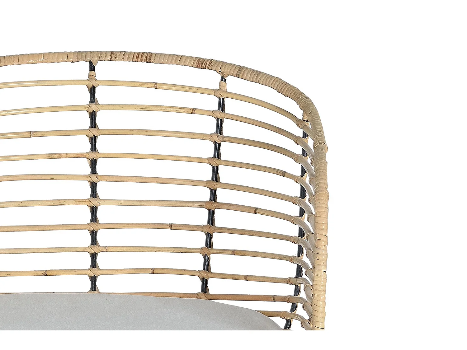 Stuhl aus Naturrattan, 52 cm, mediterraner Stil – 80 x 52 x 56