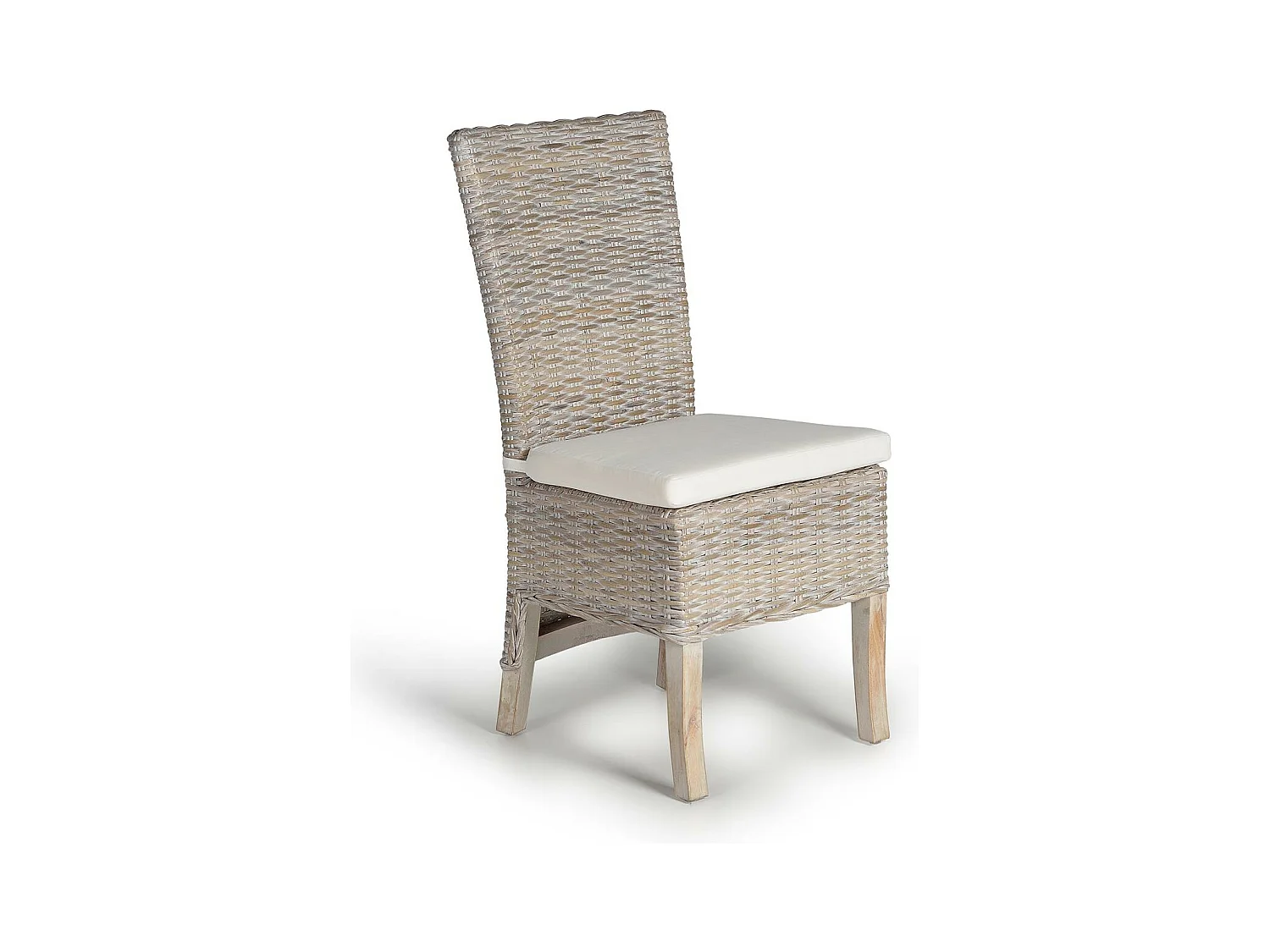 Lot de 2 chaises en rotin avec coussin inclus