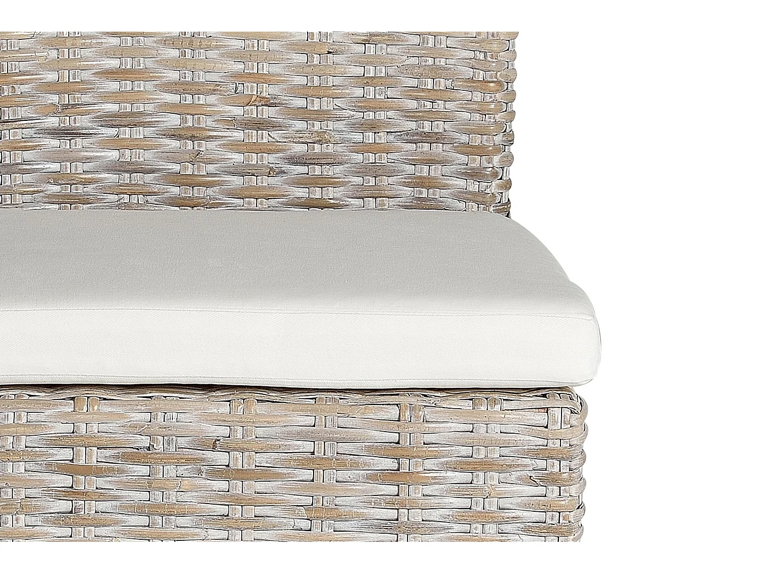Chaise en rotin naturel 47 cm, style méditerranéen - 100 x 47 x 58 cm