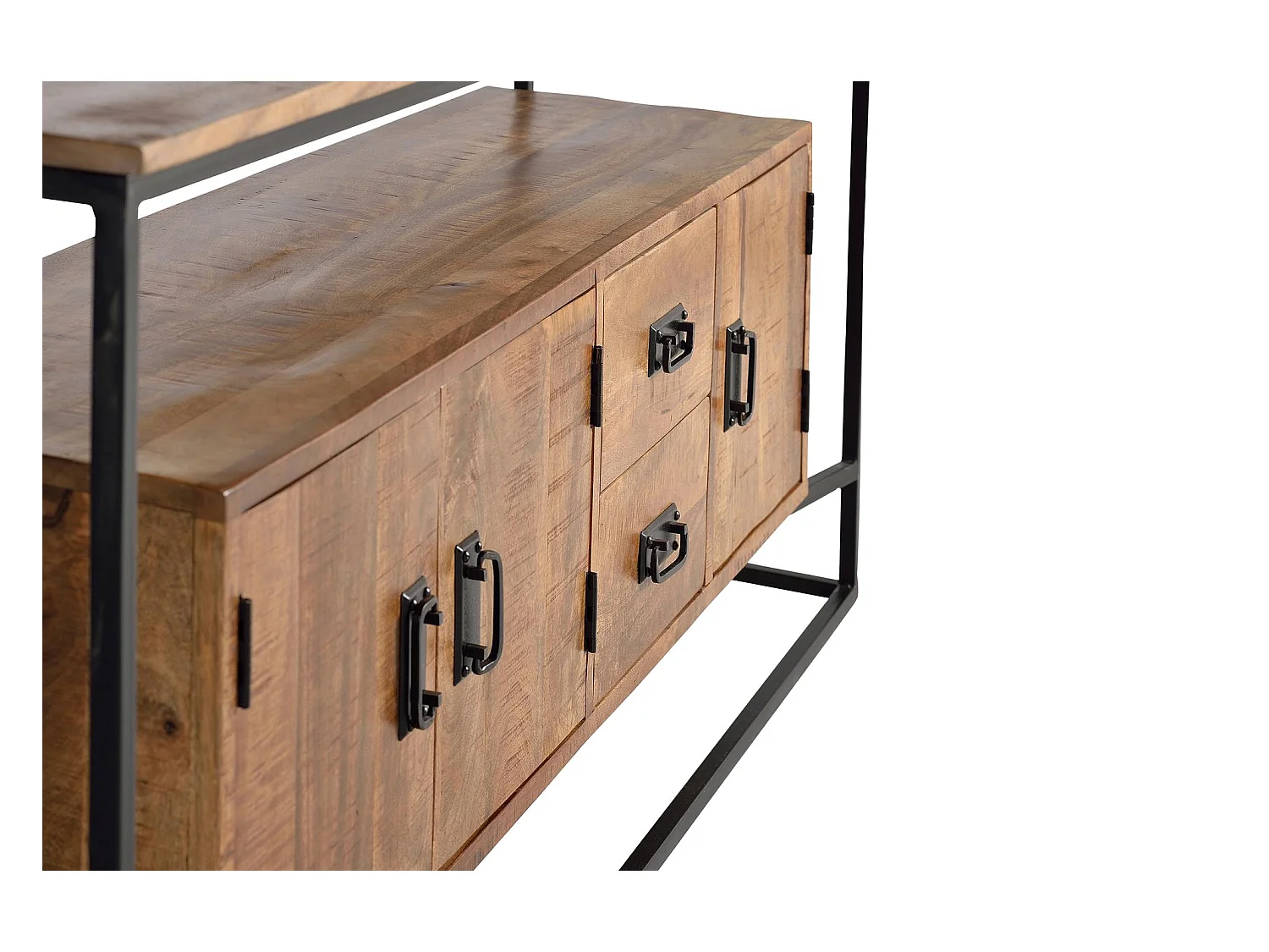 Braunes Sideboard aus Mangoholz, Giner und Colomer, 80 x 40 x 180