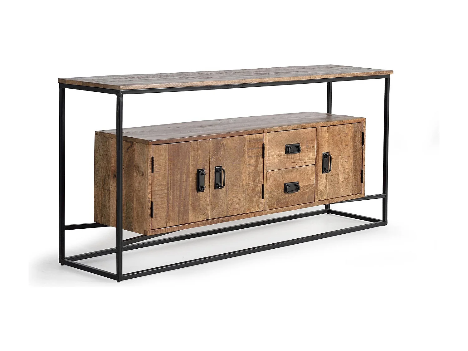 Buffet en bois de  manguier et métal