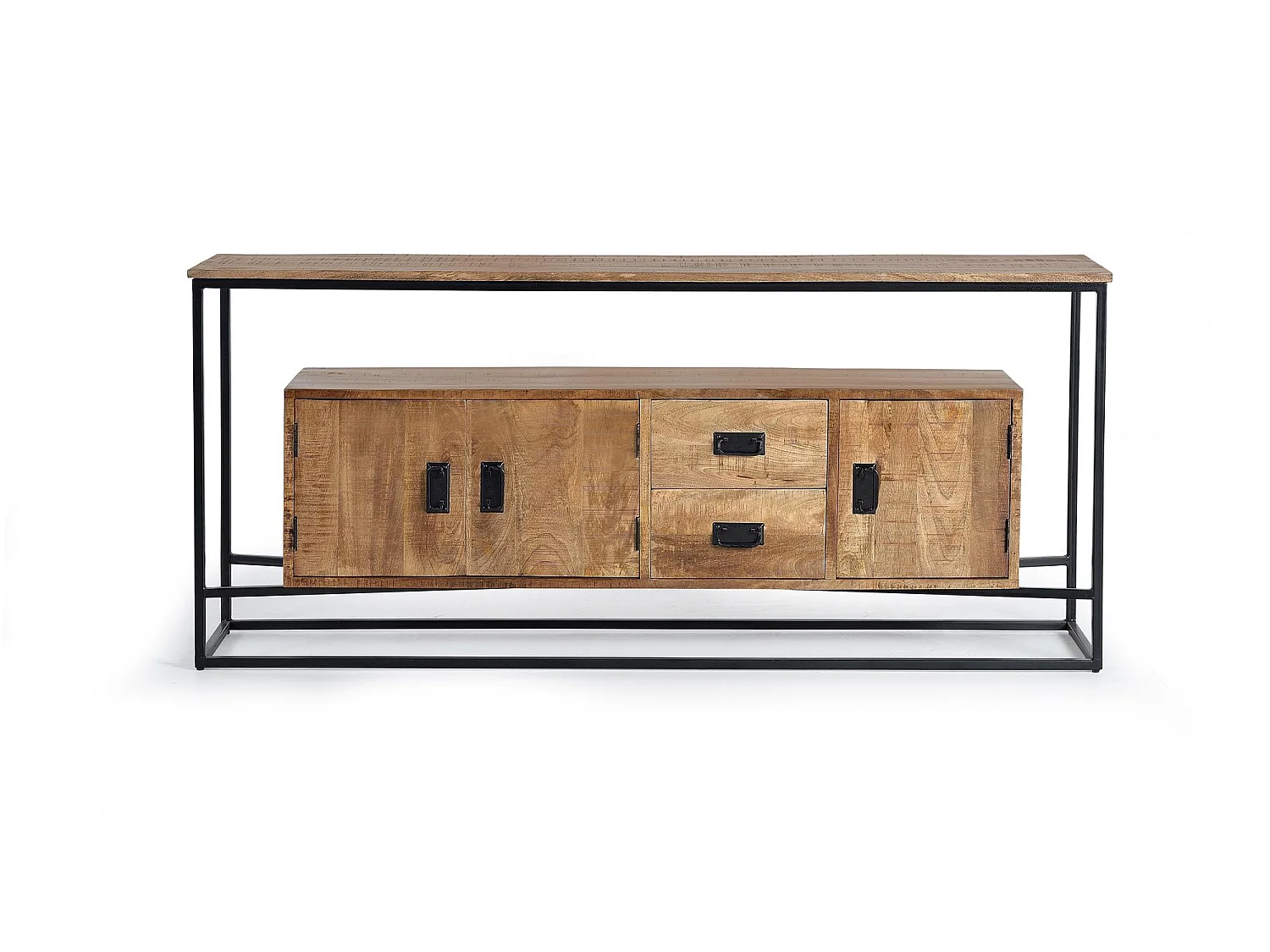 Buffet in manguier en metalen hout