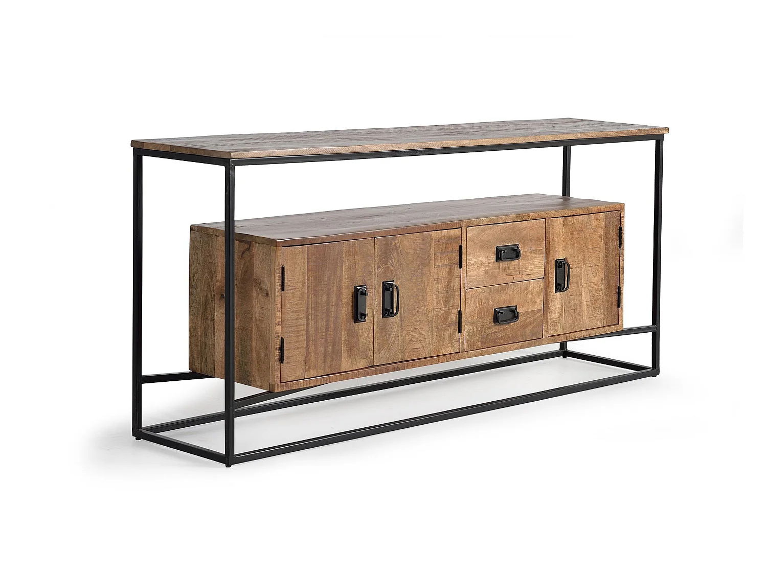 Buffet in manguier en metalen hout