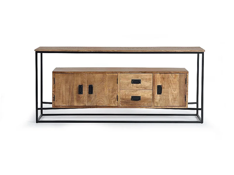 Buffet en bois de  manguier et métal
