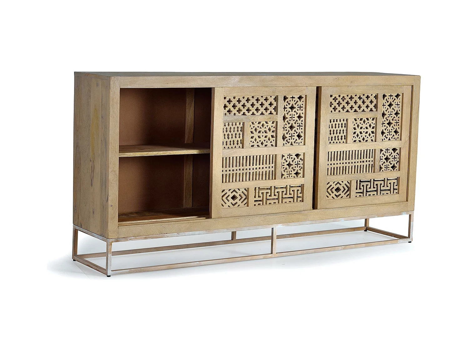 Buffet en bois manguier et métal