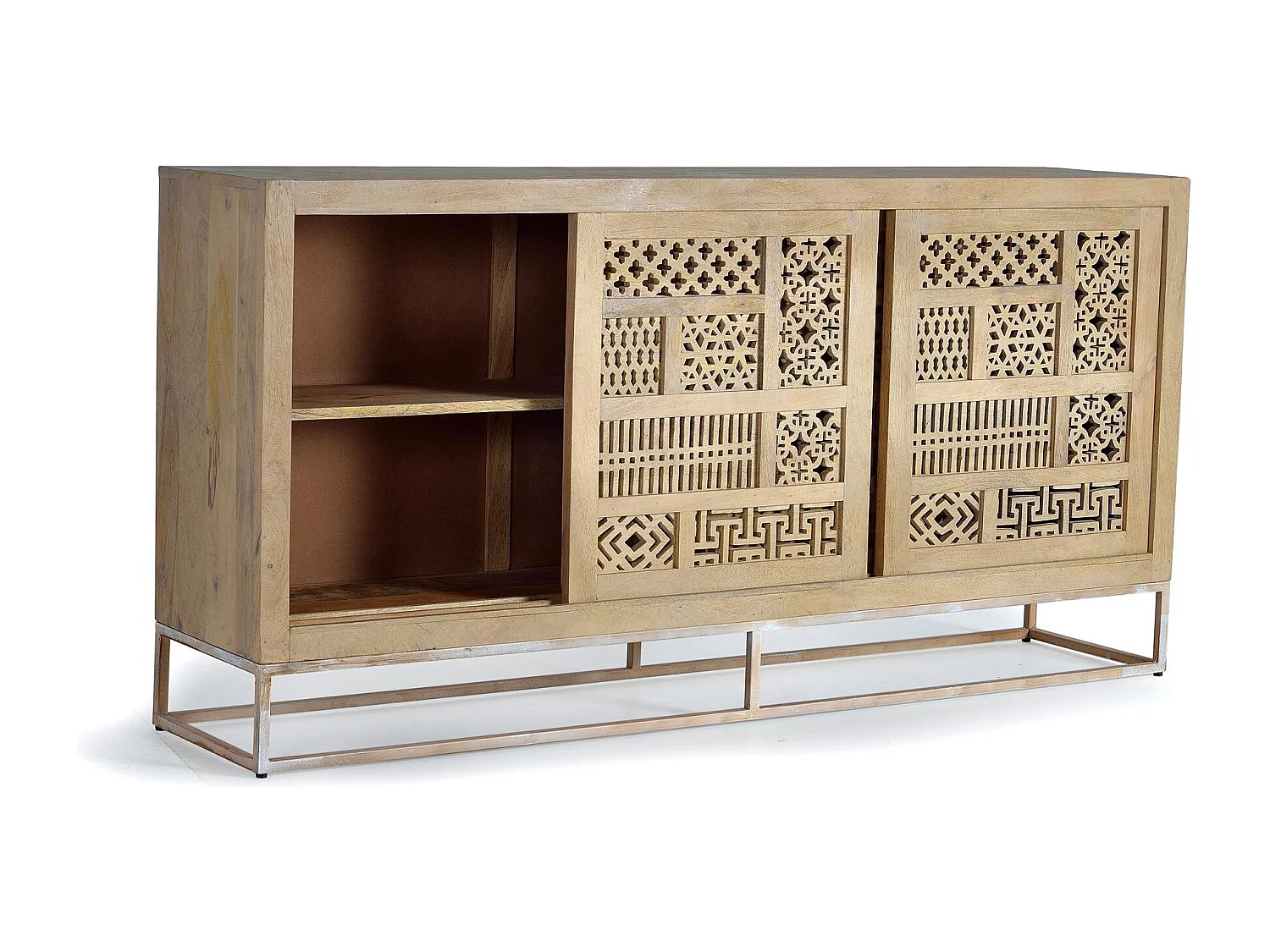 Buffet en bois manguier et métal