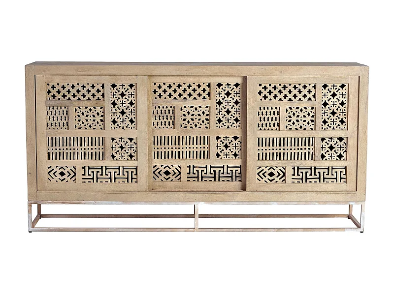 Buffet en bois manguier et métal