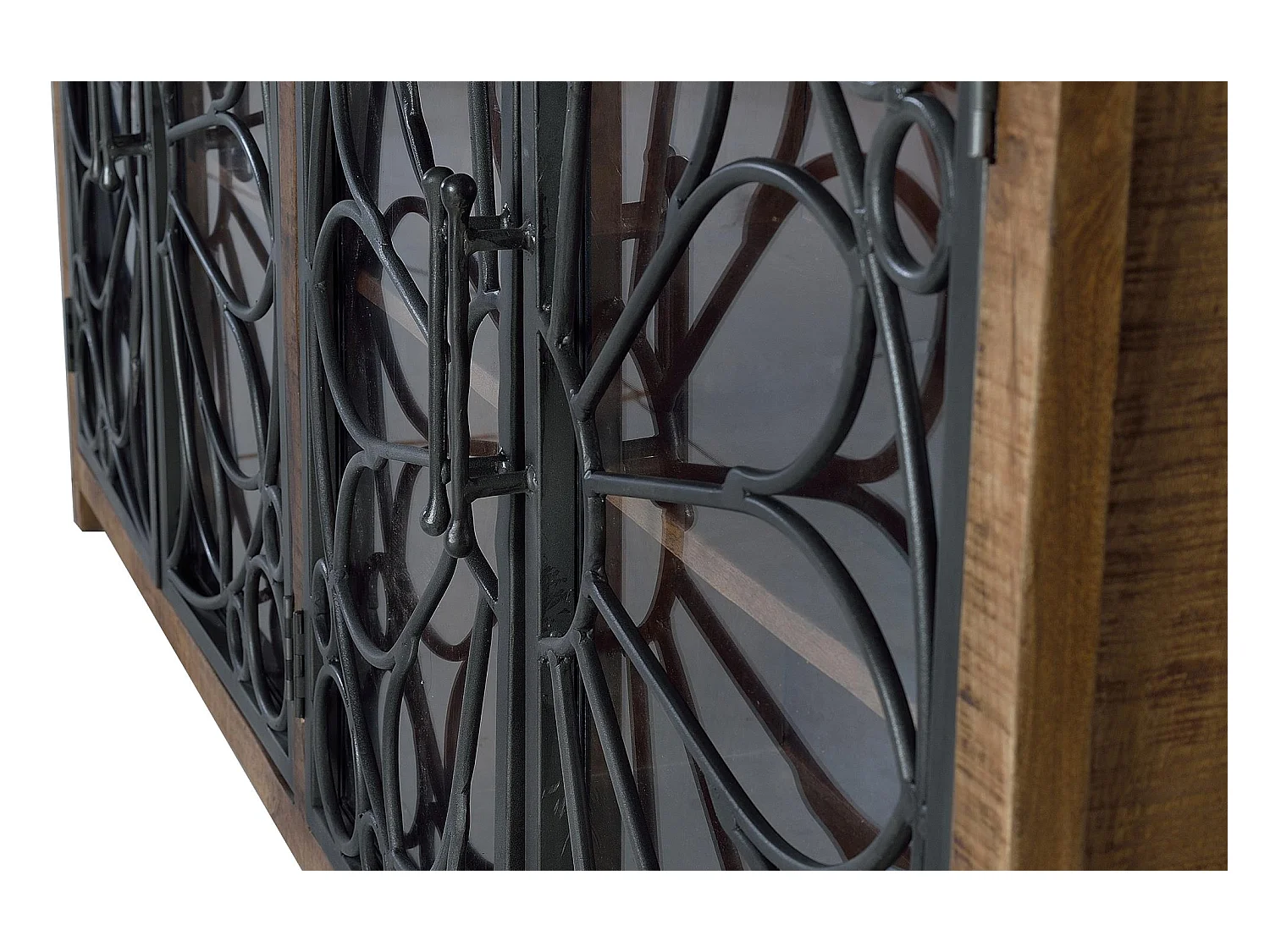 Buffet en bois manguier et métal noir