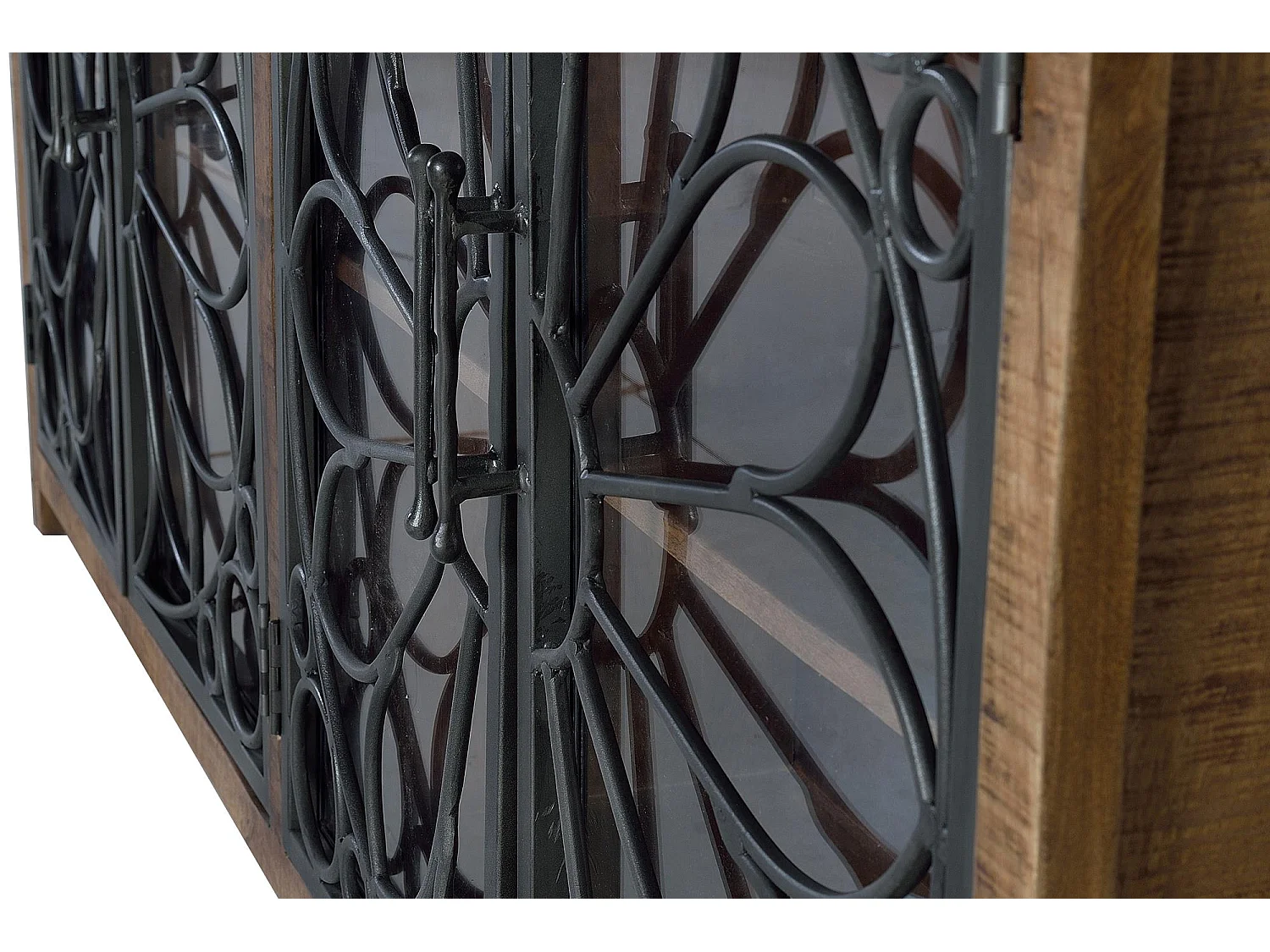 Buffet en bois manguier et métal noir